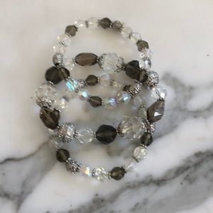 3 slip on beaded brackets